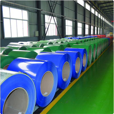 Renk Kaplı Boyalı Galvanizli Çelik Rulo PPGI Sıcak Daldırma 5mm 1500mm Genişlik