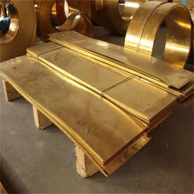 C21000 cilalı tunç levha Sarı 0.1-30mm Kalınlık Astm Standart Özel Boyut